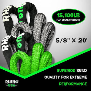 Rhino USA 6 m Elastisk Slepetau 7500 kg maks bruddstyrke.