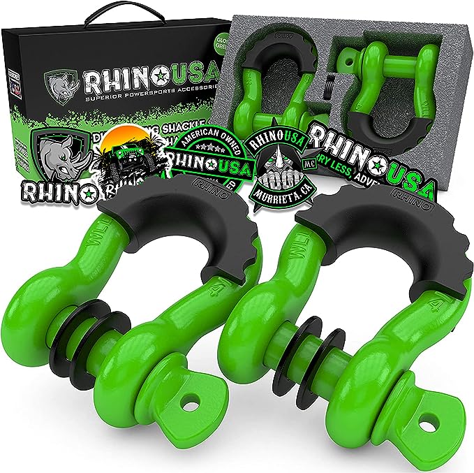 Rhino USA 2 stk D Sjakkler 19000 kg maks bruddstyrke.