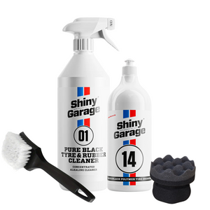 Shiny black tire pakke