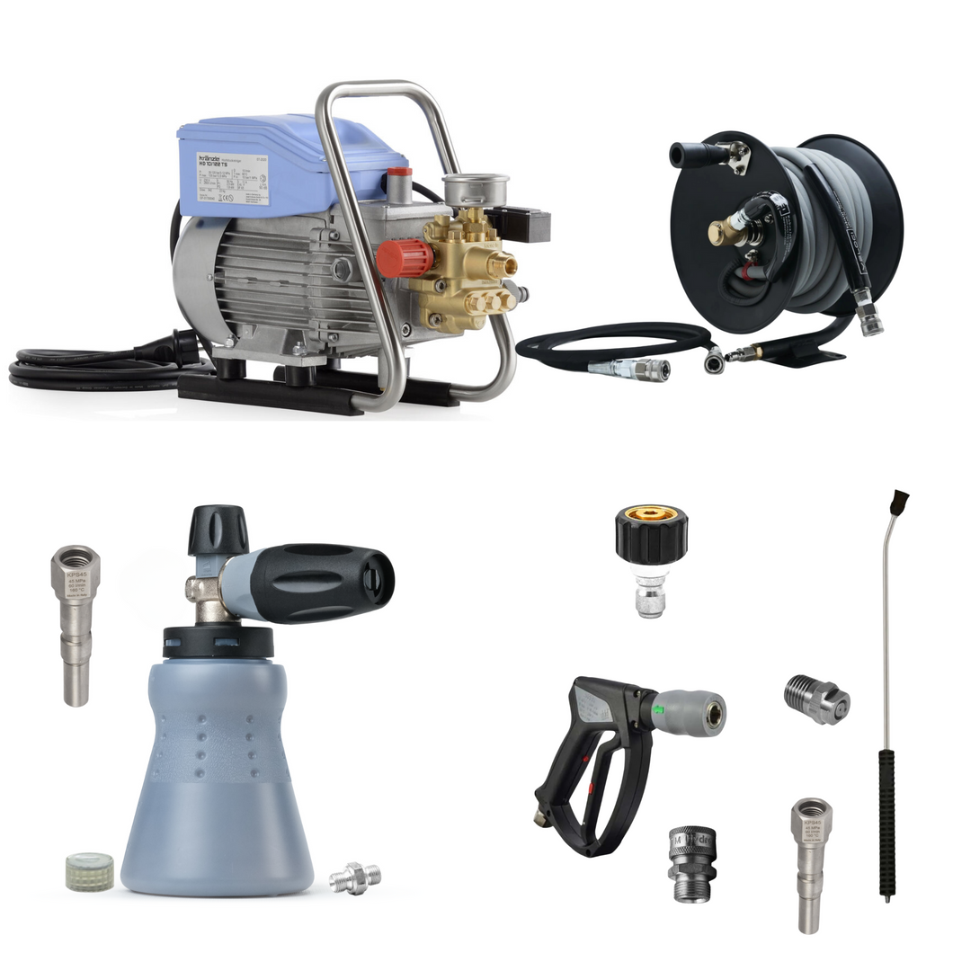 Kranzle HD 10/122 + MTM slangetrommel, rustfritt lansekit og skumkanon til 25%!