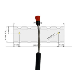 NYHET! MTM Lanseholder til 5 lanser/dyser - Rustfri