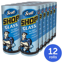 Last inn bildet i Galleri-visningsprogrammet, Scott Shop Glass Towels 90 ark 1-12 pk (engangsklut)
