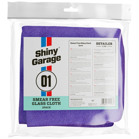 Shiny Garage Smear Free Glass Cloth 2 stk 300 gsm 40x40 cm